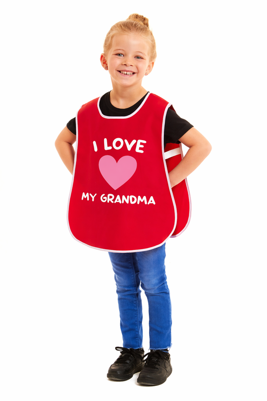 Kids Unisex I Love My Grandma Print Tabard