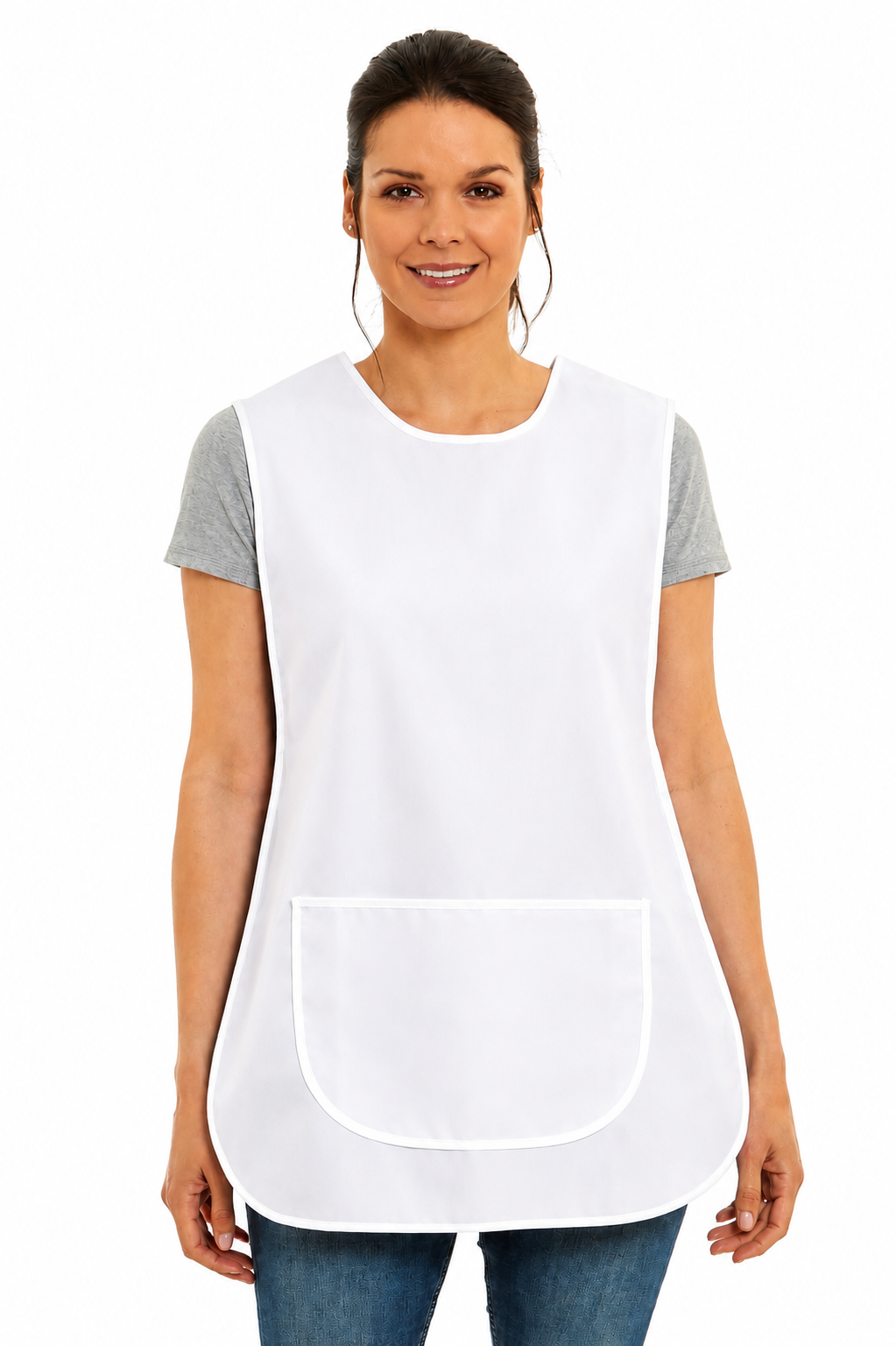 Ladies Plain Colour with Matching Piping Side Buttons Tabard
